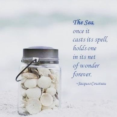 The sea, once it casts its spell...  #ocean #sea #beach Jacques Yves Cousteau, The Garden Of Words, I Need Vitamin Sea, Jacques Cousteau, Ocean Quotes, Cottage By The Sea, I Love The Beach, Beach Quotes, Beach Signs