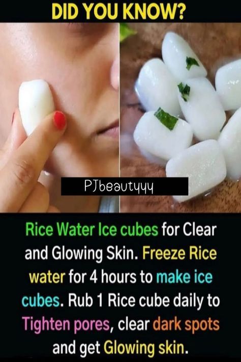 Ice Cubes For Face Skin Care Diy, Facial Ice Cube Recipe, Beauty Ice Cubes, Ice Cube Face Mask, Diy Ice Cubes For Face, Skin Ice Cube, Skincare Ice Cubes, Rice Ice Cubes For Face, Rice Cubes For Skin