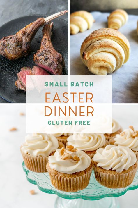 Small Batch Gluten Free Desserts, Gluten Free Easter Dinner, Apartment Recipes, Gluten Free Holiday Recipes, Roasted Rainbow Carrots, Gluten Free Easter, Lemon Layer Cakes, Dinner Favorites, Perfect Roast Chicken