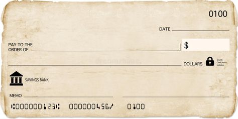 Blank Check Template Rustic Parchment royalty free stock images Fake Checks Template, Printable Checks Template, Blank Check Template, Check Template, Payroll Checks, Printable Checks, Prayer Vision Board, Blank Check, Manifesting Vision Board