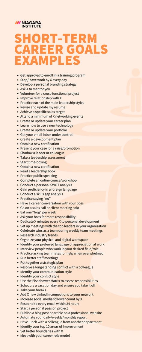 Short-term career goals are defined as the objectives you want or need to achieve within a relatively brief timeframe, typically over the next few months to a year, that get you closer to your career aspirations. Think of them as stepping stones. By breaking down your broader long-term ambitions into more manageable, immediate, and tangible goals and then celebrating them as you achieve them, you’ll feel a greater sense of accomplishment, motivation, confidence, and direction. Short Term Long Term Goals, Personal Work Goals Examples, Job Goals Ideas, Career Development Plan Template, Short Term And Long Term Goals, Professional Goals Examples, Work Goals Ideas, Short Term Goals Examples, Long Term Goals Examples