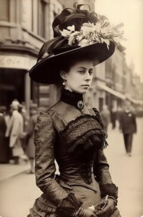 1910s Fashion Women, Edwardian Hats, Edwardian Hat, Victorian Era Fashion, 1890s Fashion, 1880s Fashion, 1900s Fashion, 1910s Fashion, Victorian Hats