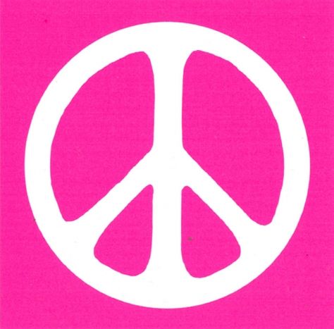 Pink Peace Sign Digital Dream Board, Pink Peace Sign, Symbols Of Peace, Imagine Peace, Peace Symbols, Pink Obsession, Aries Baby, Bumper Magnets, Give Peace A Chance