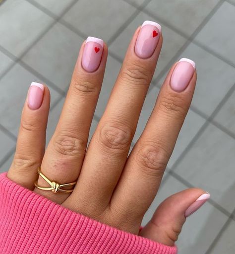 Charlotte Herberts on Instagram: "Be Mine ❤️ Using all @glossifyofficial @lucypastorellitools_ - Prep" Short French Nails, Heart Nail Designs, Nail Designs Valentines, Classy Acrylic Nails, Heart Nails, Pretty Acrylic Nails, Makati, Valentine's Day Nails, Valentines Nails