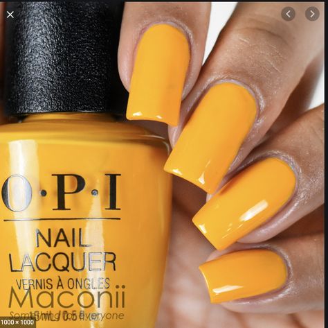 Mango yellow shade Opi Gel Nail Colors, Opi Gel Nail Polish, Opi Gel Nails, Opi Nail Colors, Orange Nail Polish, Yellow Nail, Gel Nail Colors, Opi Nail Lacquer, Opi Nail Polish