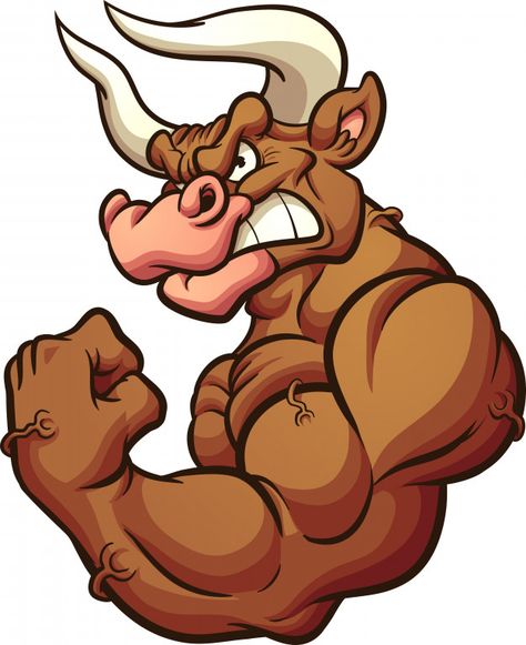 Mascota de toro Vector Premium | Free Vector #Freepik #vector #freecaracter #freedibujos-animados #freemarron #freetoro Toro Vector, Bull Mascot, Cool Clipart, Art Vector Illustration, Flexing, Cartoon Character Design, Graffiti Art, Stone Painting, Animal Paintings