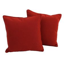 Weymouth Solid Throw Pillow (Set of 2) Small Throw Pillows, Red Textiles, Throw Pillow Inserts, Pillow Fabric, Cotton Throw Pillow, Throw Pillow Sets, Fabric Squares, Outdoor Throw Pillows, Twill Fabric