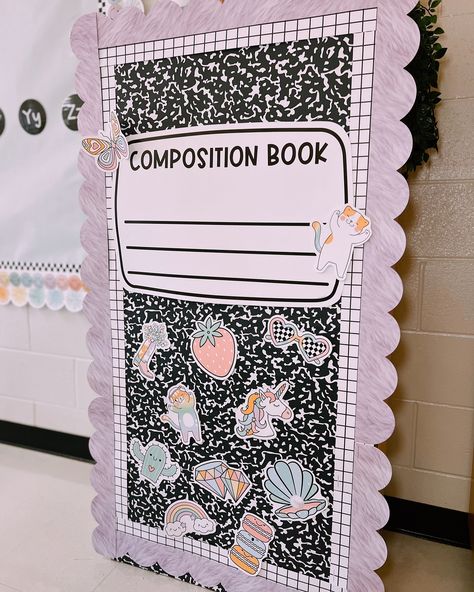 Swipe to see the cutest composition notebook done by @kinder.and.kindness from our Shimmer Pop collection! 📓🫶🏻 We have had an overwhelming response to our Senior Year fadeless bulletin board paper and are working as fast as we can to get it restocked! #compositionnotebook #classroomdecor #classroomdecoration #classroomsetup #classroomideas #pastelclassroomdecor Teaching Classroom Decor, Alphabet Birthday, Classroom Borders, Bulletin Board Paper, Classroom Accessories, Teacher Forms, Classroom Makeover, Planner Writing, Printable Classroom Decor