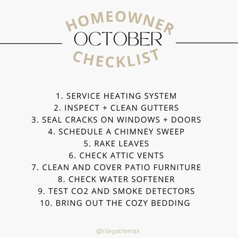 Homeowner Checklist, Home Maintenance Checklist, House Chores, Diy Home Cleaning, Home Management, Home Organisation, Declutter Your Home, Cleaning Checklist, Cleaning Schedule