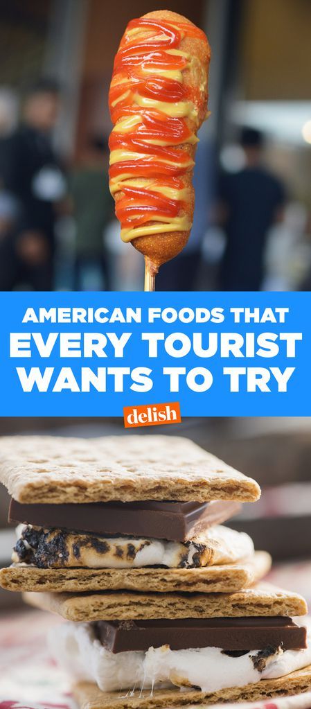 11 'American Foods' Every Tourist Says They Want To TryDelish Usa Food Traditional, Traditional American Food, All American Food, American Snacks, American Dinner, Crazy Food, American Foods, Usa Food, Holiday Drink