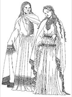 fashion of the 13th century - Google Search 12th Century Fashion, Ancient Clothing, Elizabethan Fashion, Fashion Coloring Book, Medieval Garb, Medieval Clothes, French Outfit, Century Clothing, Medieval Clothing