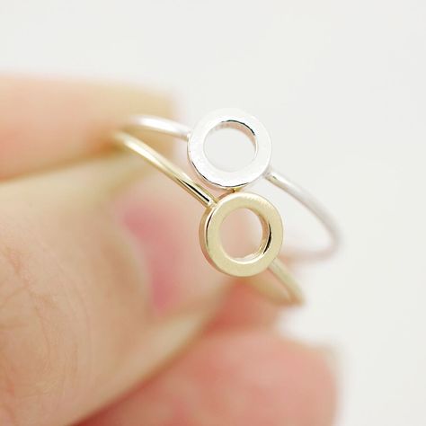 45 Likes, 6 Comments - Her Banana (@her_banana) on Instagram: “Are you a silver or gold person? 🤔 #daintyjewelry #geometric #geometricjewelry #stackingrings #etsy…” Tiffanys Jewelry, Zodiac Jewellery, Jewelry Content, Open Circle Ring, Hug Ring, Jewellery Making Ideas, Bridesmaid Rings, Handcrafted Silver Jewelry, Handmade Gold Jewellery