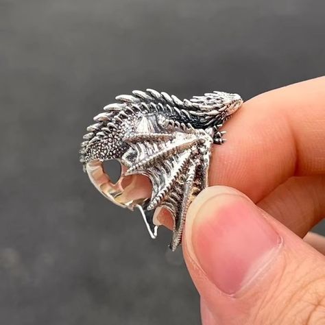 Top On Sale Product Recommendations!; Dragon Rings Gothic Punk Style Pterosaur Wings Opening Adjustable Rings Vintage Jewelry Accessories Gifts; Original price: USD 1.73; Now price: USD 1.73; Click&Buy: https://s.click.aliexpress.com/e/_mNChurm #techtrends #gadgetlovers #smarttech #techgadgets #innovationdaily #trendingnow #technews #coolgadgets #techcommunity #techobsessed Dragon Rings, Rings Gothic, Gothic Dragon, Vintage Dragon, Dragon Ring, Punk Inspiration, Estilo Punk, Gothic Punk, Style Punk