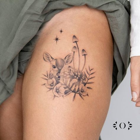 Deer Leg Tattoo, Deer Tattoos For Women Antlers, Tattoo Ideas Fish, Elephants Tattoo, Small Dog Tattoo, Tattoo Butterflies, Fawn Tattoo, Tattoos Elephant, Butterflies Tattoos