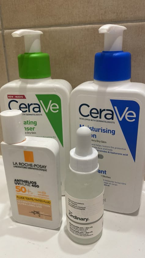 Cera Ve Aesthetic, Cerave Skincare Routine, Skincare Cerave, Good Skin Care Products, Cera Ve, Glassy Skin, Cerave Moisturizer, Cerave Cleanser, Cerave Skincare