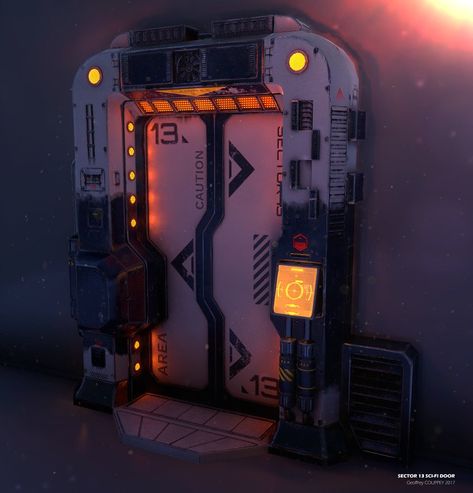 ArtStation - Sci-fi door Futuristic Door, Spaceship Door, Sci Fi House, Sci Fi Room, Scifi Environment, Scifi Interior, Sci Fi Props, Spaceship Interior, Star Wars Room