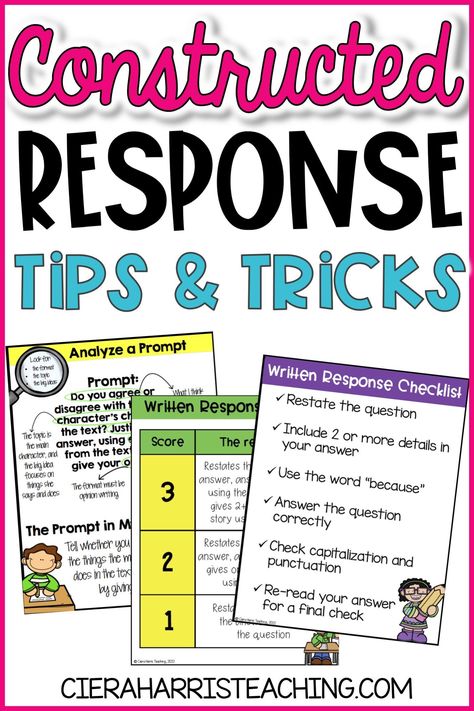 Constructive Response Writing, Extended Response Anchor Chart, Short Constructed Response, Extended Constructed Response Anchor Chart, Extended Constructed Response, Constructed Response Anchor Chart, Extended Response Writing, Cer Writing, Elementary Literacy Activities