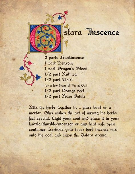 Ostara Incense (Printable) | Witches Of The Craft® Ostara Prayer, What Is Ostara, Ostara Correspondences, Celebrate Ostara, Ostara Ritual, Ostara Incense, Vernal Equinox, Spring Equinox, Wiccan Spells