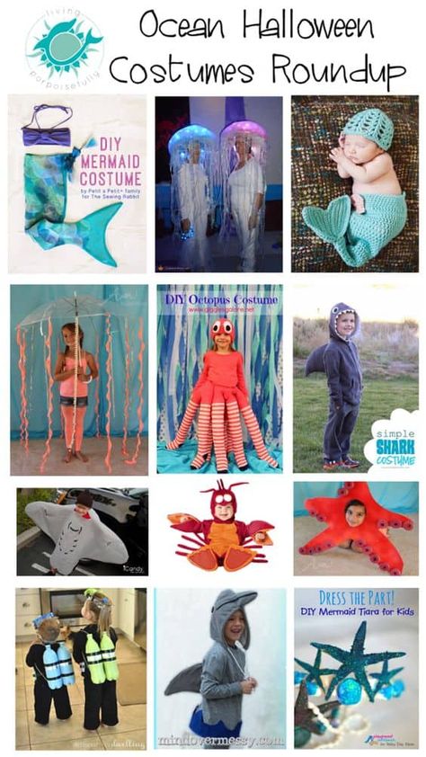 Need a cute party costume for your Beach Party? Ocean Halloween Costumes, Sea Creatures Costumes, Baby Lobster Costume, Ocean Halloween, Under The Sea Costumes, Sea Creature Costume, Mermaid Tiara, Diy Mermaid Tail, Octopus Costume