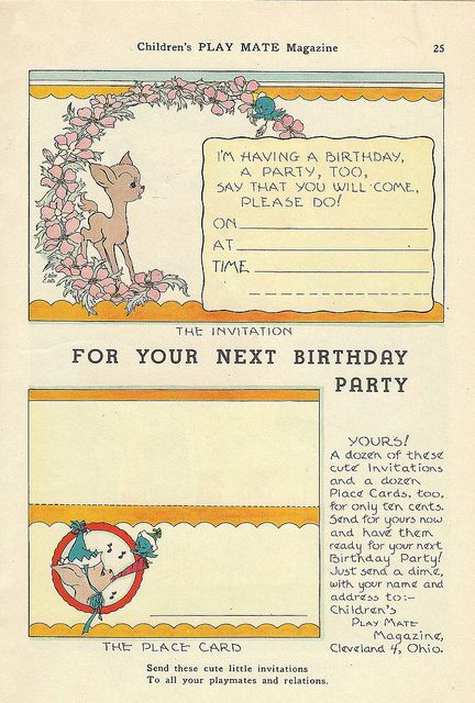 Birthday Party Vibes, Vintage Birthday Party Invitations, Vintage Birthday Invitations, Party Vision Board, Bambi Birthday, Birthday Dream, Journal Illustration, Brand Theme, Birthday Graphics