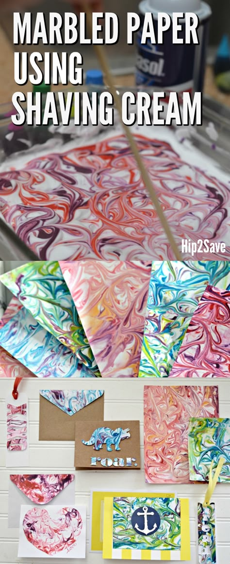 Try marbling paper using shaving cream and food coloring! It’s a really fun technique we just tried and I’m sure you’ll enjoy it as well! #kidsactivity #marblingshavingcream Marbled Paper, Easy Craft Projects, Crafty Kids, Marble Paper, Art Activities For Kids, Fun Craft, Easy Craft, Fun Crafts For Kids, Shaving Cream