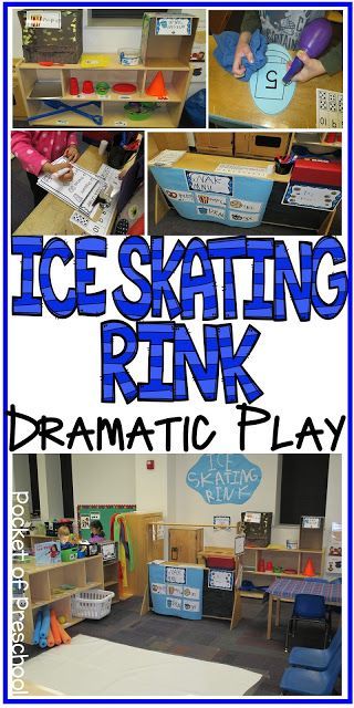 How to make an Ice Skating Rink Dramatic Play for Preschool, Pre-K, & Kindergarten classrooms. Perfect for a winter, polar bear, ice, penguin, or arctic theme. Dramatic Play Activities, Dramatic Play Themes, Kindergarten Classrooms, Winter Theme Preschool, Dramatic Play Center, Winter Activities Preschool, Dramatic Play Preschool, Dramatic Play Area, Ice Skating Rink