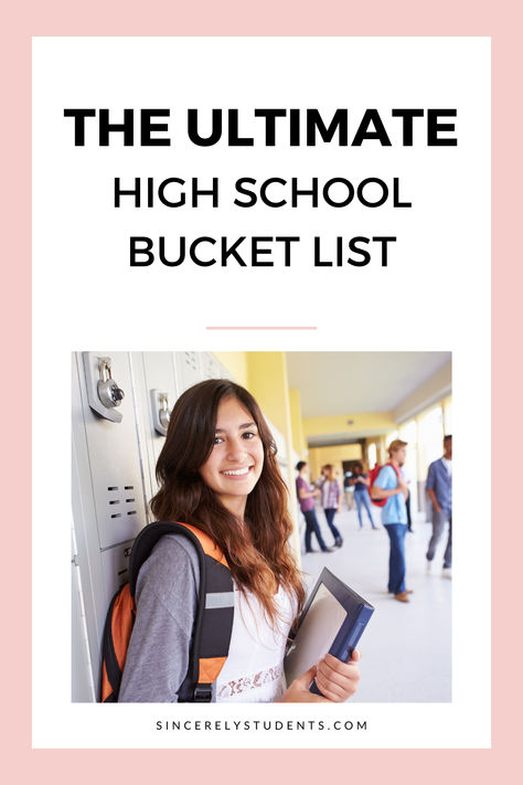 Are you looking for high school bucket list ideas? These are the best things to do before you graduate high school to add to your bucket list! High School Bucket List Ideas, School Bucket List Ideas, School Bucket List, High School Bucket List, Graduate High School, High School Hacks, Bucket List Ideas, School Tips, Bucket Lists