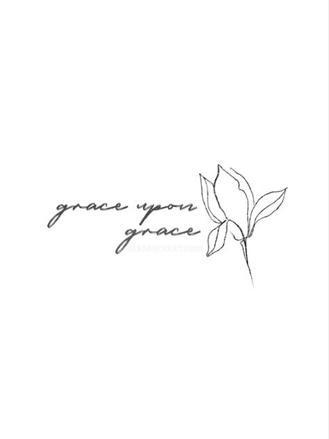 Grace Is Sufficient Tattoo, Symbols For Grace, Have Grace Tattoo, Grit Grace Tattoo, Grace Tattoo Ideas, Tattoo Grace, Grow In Grace Tattoo, Grace Upon Grace Tattoos For Women, Give Yourself Some Grace Tattoo