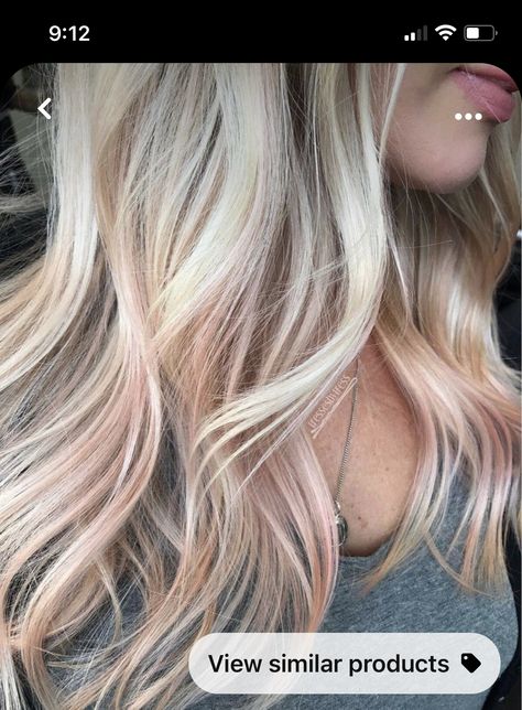 Hair Colors With Highlights, Highlights Rose Gold, Grey Balayage, Rose Gold Hair Blonde, Rose Gold Blonde, Blonde Balayage Hair, Pink Blonde Hair, Balayage Blond, Blonde Balayage Highlights