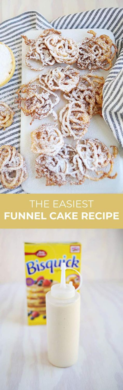 Bisquick Funnel Cake Recipe, Mini Funnel Cakes, Funnel Cake Recipe Easy, Cakes Easy, Funnel Cake Recipe, Funnel Cakes, Bisquick Recipes, Fair Food, Cookie Pops