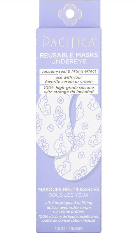 Pacifica Beauty | Reusable Undereye Mask | 100% Silicone | Vacuum Seal & Lifting Effect | Minimize Fine Lines + Wrinkles | Pair with Serum | Storage Tin Included | Vegan + Cruelty Free #vegan #pacifica #soliconefree #shampoo #conditoner #hair #hairproducts #affiliate #aestetic #hydrating #mask #collagen #ulta #sephora #coconut #crueltyfree #vitaminb #detangler #detangle #elixir #antiaging #moistruizer #hyaluronicacid #peptides #natural #organic #spf #mineral #jojoba #oil #retinol #sunscreen #rel Pacifica Beauty, Mask Skincare, Silicone Mask, Under Eye Mask, Silicone Masks, Hydrating Mask, Jojoba Oil, Natural Organic, Retinol