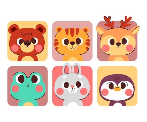 Stickers Design, Cute Animal Illustration, Graphic Wallpaper, Mascot Design, Kawaii Doodles, Vector Hand, Cartoon Character Design, Doodle Patterns, Illustration Character Design