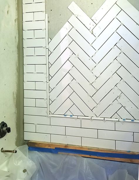 Herringbone Pattern Tile Layout Tips Stairway Landing Ideas, Harringbone Tile, Tile Herringbone Pattern, Tile Layout Patterns, Herringbone Tile Pattern, Rustic Remodel, Subway Tile Patterns, Tile Accent Wall, How To Tile