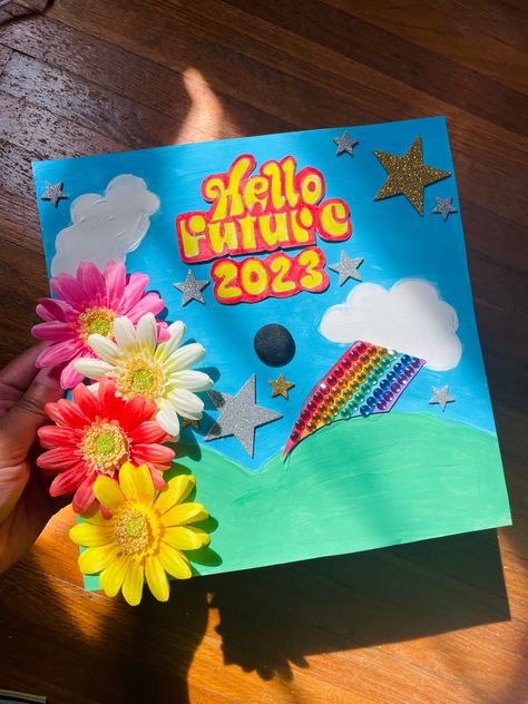 Nct Graduation Cap, Graduation Hats Decorated, Nurse Graduation Cap, Grad Hat, Hello Future, Graduation Cap Designs, Cap Ideas, Graduation Caps, Nurse Graduation