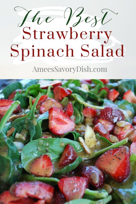 Homemade Poppyseed Dressing, Amazing Salads, Strawberry Spinach Salad, Poppyseed Dressing, Poppy Seed Dressing, Strawberry Spinach, Summertime Recipes, Random Recipes, Spinach Strawberry Salad