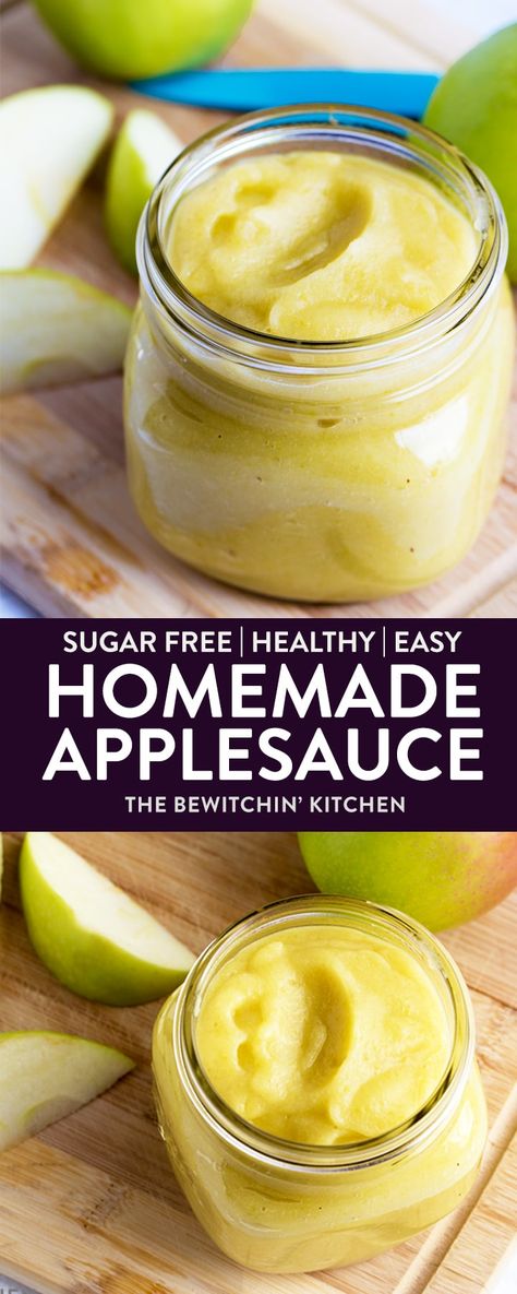 Vitamix Applesauce Recipes, Sugar Free Applesauce, Baby Applesauce, Homemade Apple Sauce, Baby Food Recipe, Primal Blueprint, Applesauce Recipe, Fruit Juice Recipes, Fruit Recipes Healthy