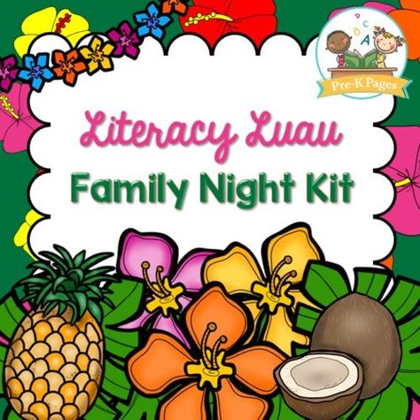 Literacy Night Activities Make And Take Preschool, Family Engagement Ideas For Preschool, Preschool Family Night Ideas, Luau Literacy Night, Title One Family Night, Preschool Events Ideas, Family Night At School, Literacy Night Ideas Elementary, Parent Night Ideas