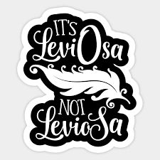 It's LeviOsa, Not LevioSa (White) - Harry Potter - Sticker | TeePublic Its Leviosa Not Leviosa, Leviosa Not Leviosa, My Aesthetic, Librarian, Harry Potter, Shop My, White