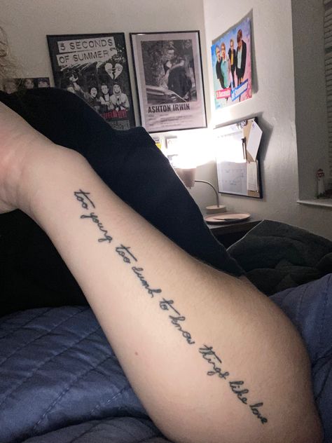 The Ghost Of You Tattoo, Ghost Of You 5sos Tattoo, Ghost Of You Tattoo, 5sos Lyric Tattoos, 5sos Tattoo Ideas Lyrics, 5sos Inspired Tattoos, Supernatural Tattoos, 5sos Tattoo, Typographic Tattoo