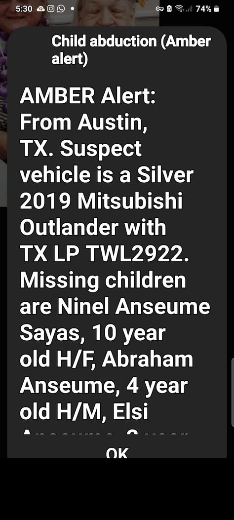 Amber Alert, Mitsubishi Outlander, Outlander, Amber