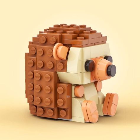 Lego Hedgehog, Lego Build Ideas, Cute Lego Sets, Lego Classic Ideas, Lego Ideas To Build, Lego Creatures, Lego Decor, Lego Play, Lego Christmas Tree