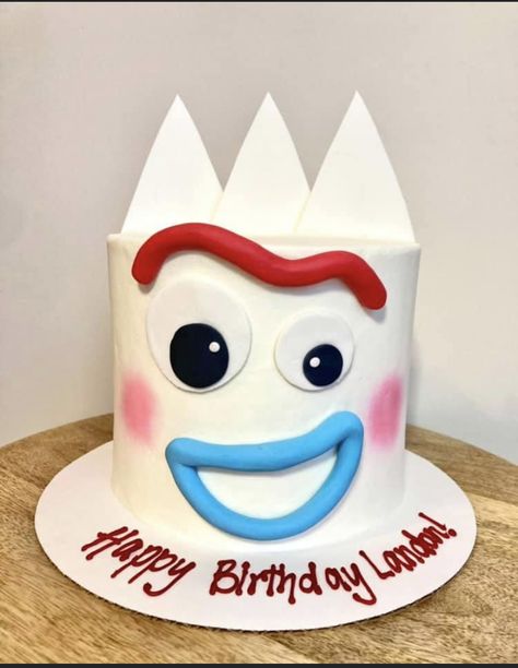 Forky Birthday Cake, Toy Story Cakes, Toy Story Party, 4th Birthday Parties, 2nd Birthday Parties, 4th Birthday, 3rd Birthday, Cake Ideas, Toy Story