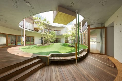 Daycare Interior Design, Kindergarten Architecture, Playgrounds Architecture, Kindergarten Interior, School Building Design, Campus Design, Kindergarten Design, Education Architecture, Nursery School