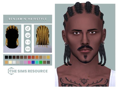 The Sims Resource - Benjamin Hairstyle [Male] Sims 4 Afro Hair Male Maxis Match, Sims 4 Cc Black Male Hair Braids, Braids Sims 4 Cc Male, Sims 4 Cornrows, Sims 4 Male Braids, Sims 4 Cc Black Hairstyles Male, Sims 4 Cc Male Hair Curly, Sims 4 Afro Hair Male, Cornrows For Boys