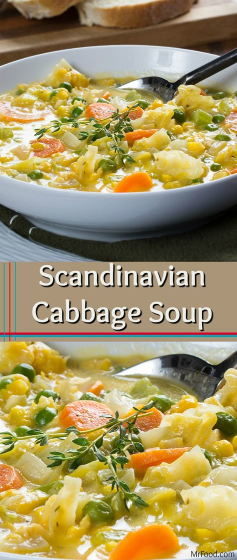 This cheesy version of cabbage soup is inspired by an Old World recipe. Scandinavian Cabbage Soup is chock-full of veggies and creamy richness, making it a hearty and flavorful main dish, and it only takes 30 minutes from start to finish! Icelandic Christmas, Cabbage Soup Crockpot, Cabbage Soup Diet Plan, Recipe Cabbage, Cabbage Soup Diet Recipe, Cabbage Soup Diet, Scandinavian Food, Cabbage Soup, Cabbage Recipes