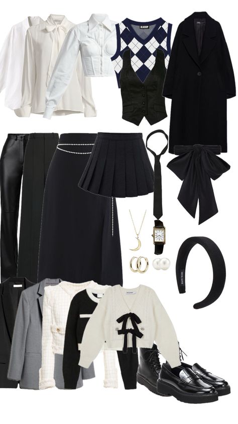 Old money school wardrobe capsule Wardrobe Capsule, Old Money, Money, Wardrobe, White, Black