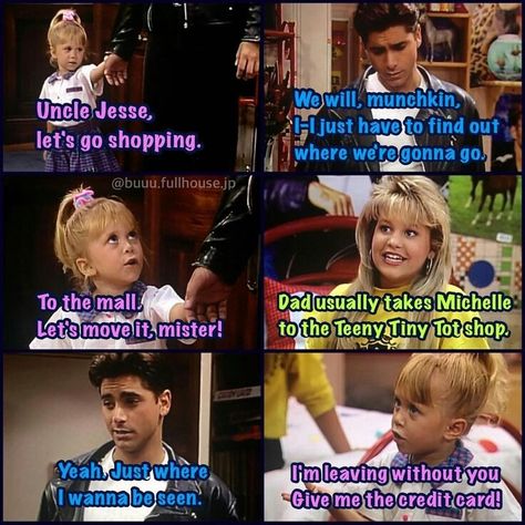 Full House Memes, Full House Funny, Full House Quotes, Dj Tanner, Michelle Tanner, Uncle Jesse, House Cast, 90s Tv Shows, House Funny