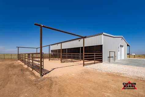 Beef Cattle Barn Design, Pig Barn Ideas, Barndo Shop, Cattle Barn Designs, Simple Horse Barns, Show Cattle Barn, Metal Horse Barns, Small Barn Plans, Dream Barn Stables