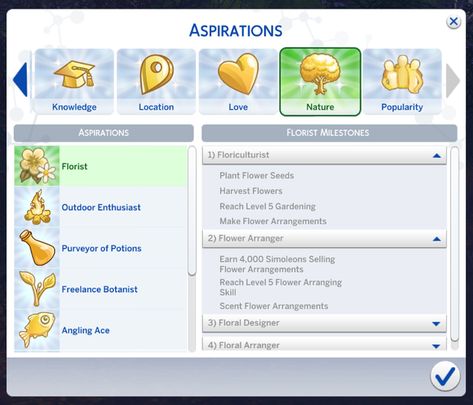 Sims 4 'Florist' Aspiration | marlynsims on Patreon Sims Traits, Sims 4 Challenges, Sims 4 Traits, Sims 4 Cas Mods, Sims 4 Cc Shoes, Sims 4 Game Mods, Sims 4 Expansions, Sims 4 Cc Skin, Play Sims