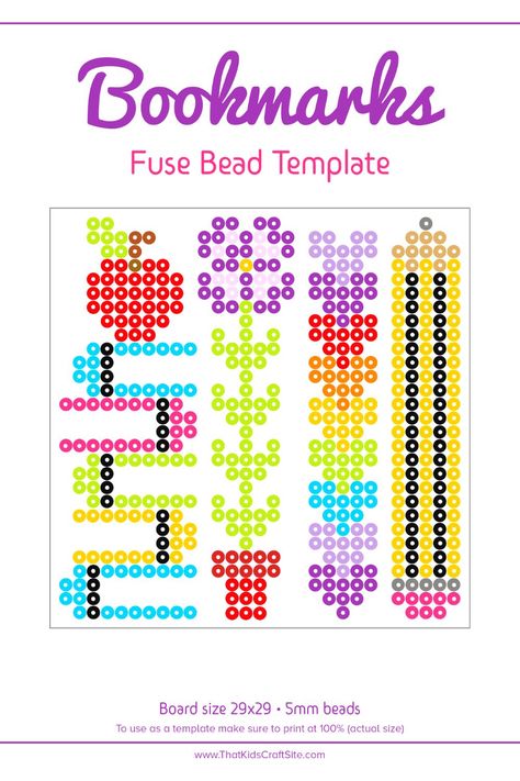 Perler Bead Bookmark Patterns - That Kids' Craft Site Hama Beads Patterns Bookmarks, Perler Beads Bookmark Pattern, Pearled Bead Bookmarks, Lego Perler Bead Patterns, Perler Bead Templates Pixel Art, Peeler Bead Bookmark, Hama Bookmarks, Perler Bookmark Pattern, Unique Perler Bead Patterns